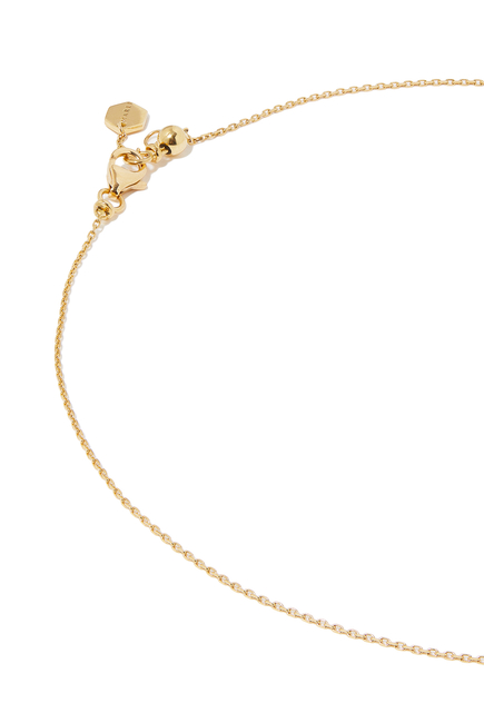 Cleo Mini Rev Pendant, 18k Yellow Gold with Pink Coral & Diamonds