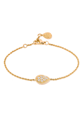 Serpent Bohème 18K Yellow Gold S Motif Diamond Bracelet
