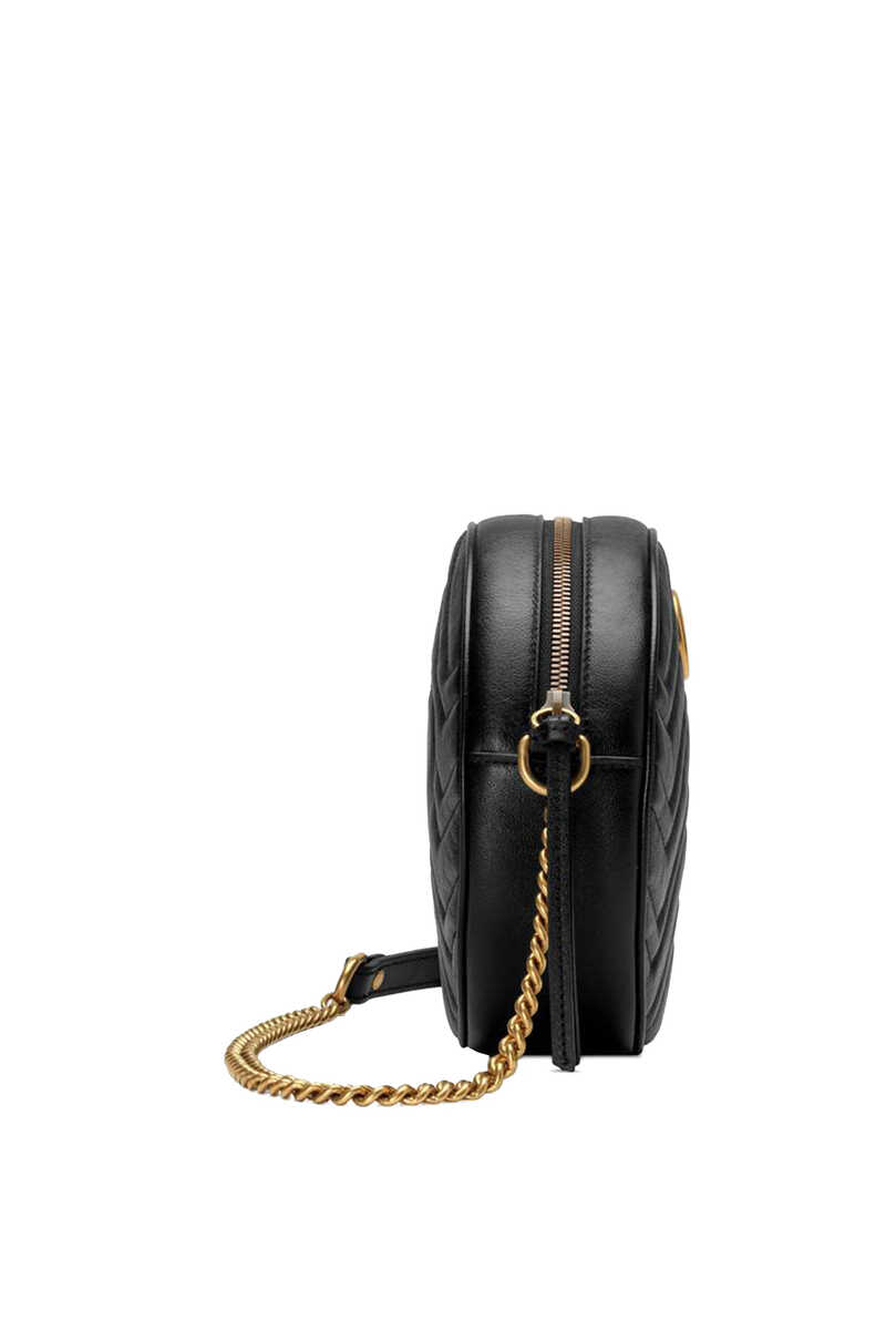 Buy Gucci GG Marmont Leather Mini Round Shoulder Bag - Womens for AED 4450.00 Mini Bags ...
