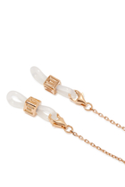 Cleo Mini Reve Convertible Chain, 18k Rose Gold with Green Agate & Diamonds