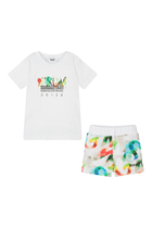 Kids Watercolor T-Shirt & Shorts Set