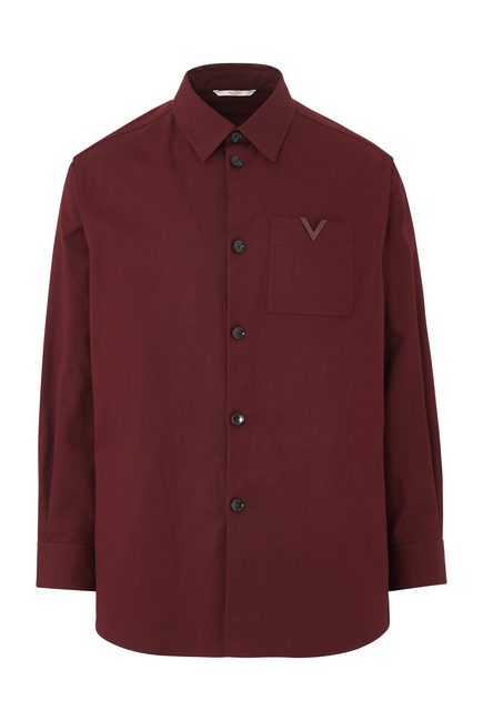 V-Detail Long-Sleeve Shirt