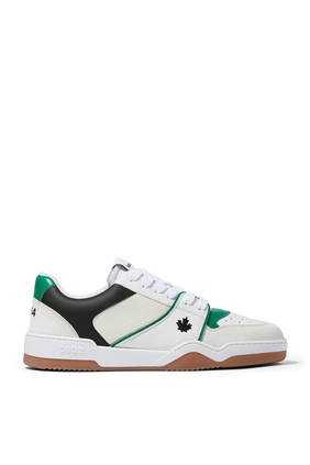Spiker Leather Low-Top Sneakers