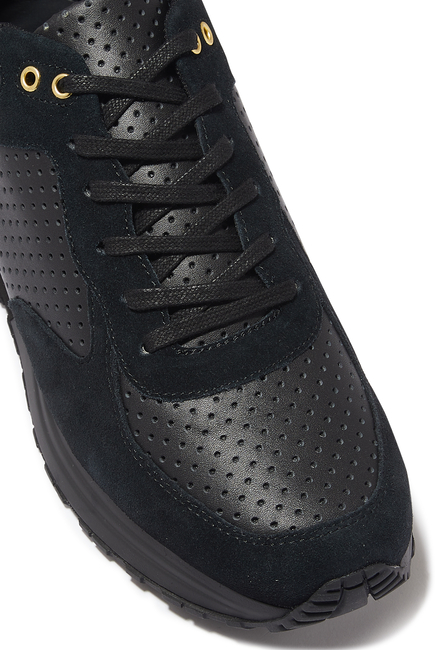 Lux Midnight Perforated Leather Sneakers