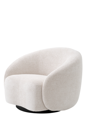 Amore Lyssa Off-White Swivel Chair