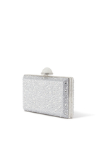 Skylar Crystal Caviar Rhine Clutch