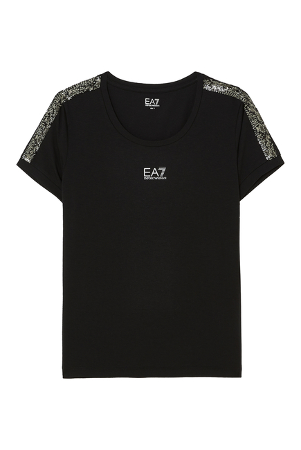 EA7 Sequin Logo T-Shirt