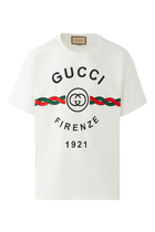 'Gucci Firenze 1921' Cotton Jersey T-Shirt