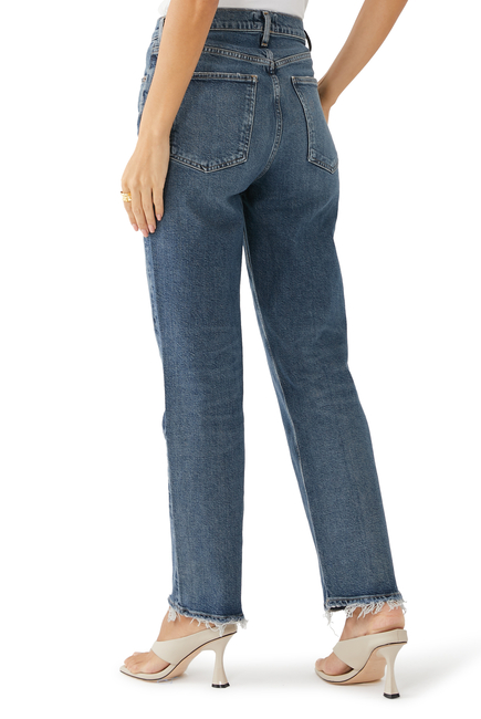 High Rise Stove Pipe Jeans