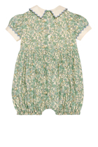 Ivy and Flowers Cotton Romper
