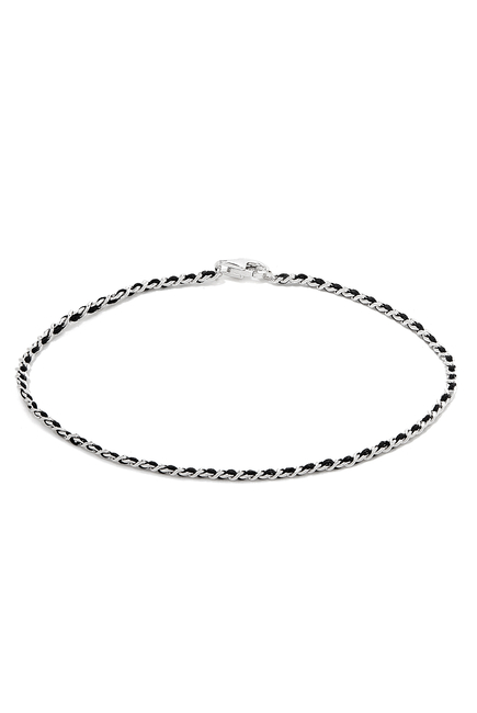 Braided Chain Bracelet in Sterling Silver
