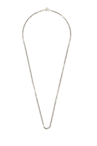 Open Station 24in Box Chain Necklace, Sterling Silver