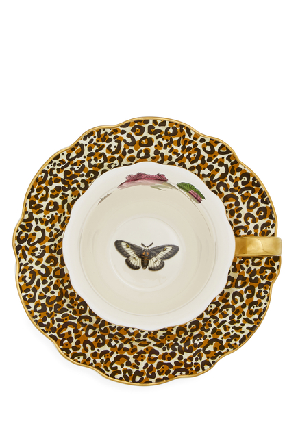 Creatures of Curiosity Leopard Teacup and Saucer Set