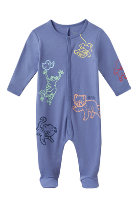 Kids Baby Animal Print Pajama Onesie