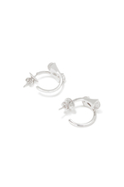 Cleo 18K White Gold & Full Diamond Earrings