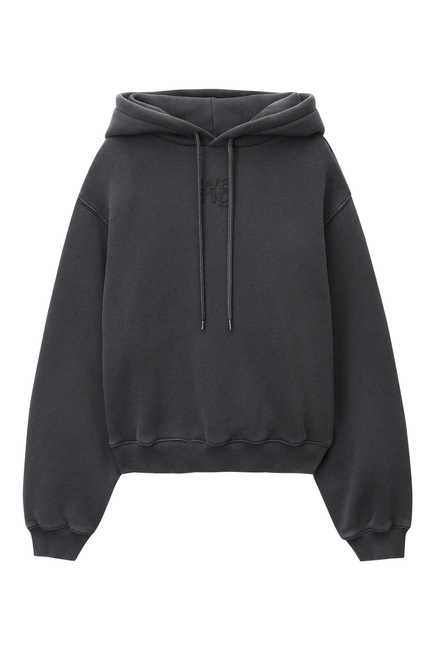 Essential Terry Hoodie With Puff Paint Logo