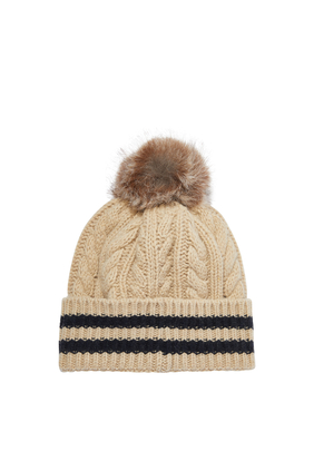 Cable-Knit Wool and Cashmere Beanie