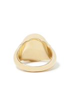 Savi Ridge Oval Chunky Ring, 18k Gold-Plated Sterling Silver, Pearl & Crystal Quartz