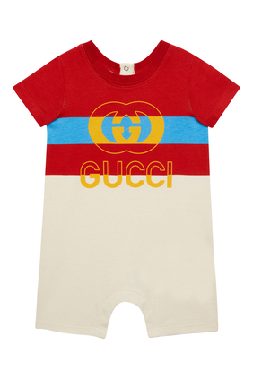 Gucci Kids Logo Printed Babygrow Set