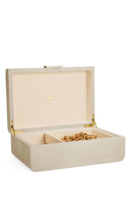 Modern Shagreen Large Jewelry Box