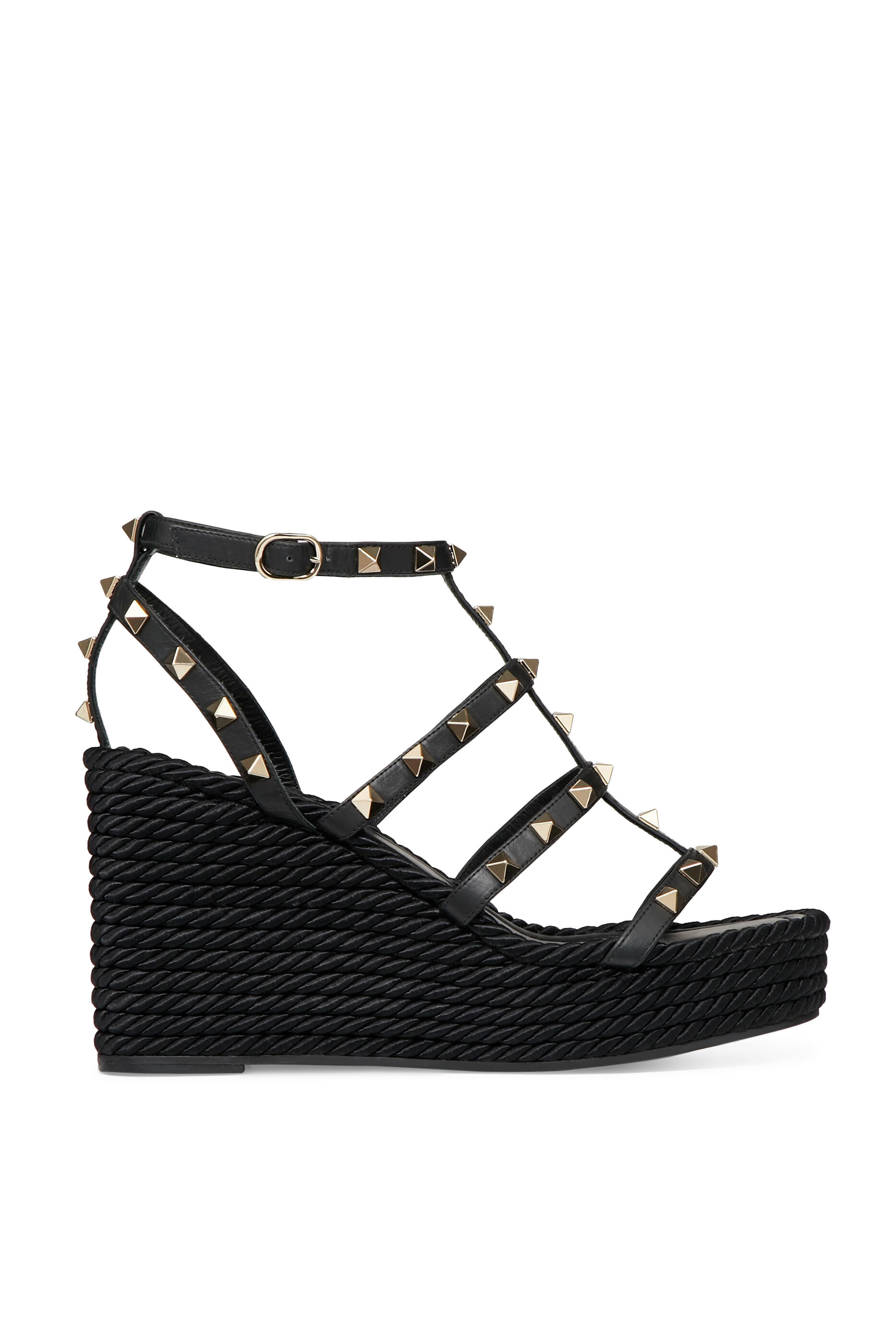 Black cheap designer wedges