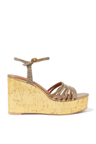 Pierra 115 Leather Wedge Sandals