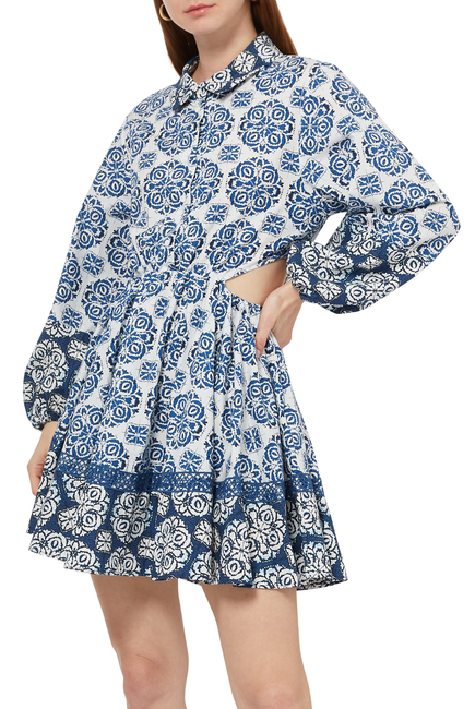 Rayatik Printed Cotton Poplin Dress
