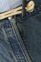 Frayed Trim Wide-Leg jeans