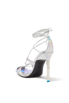 Adele 105 Holographic Lace Up Sandals
