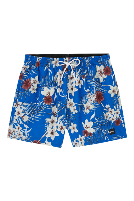 Piranha Tropical-Print Quick-Drying Swim Shorts