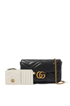 GG Marmont Mini Card Case Chain Wallet