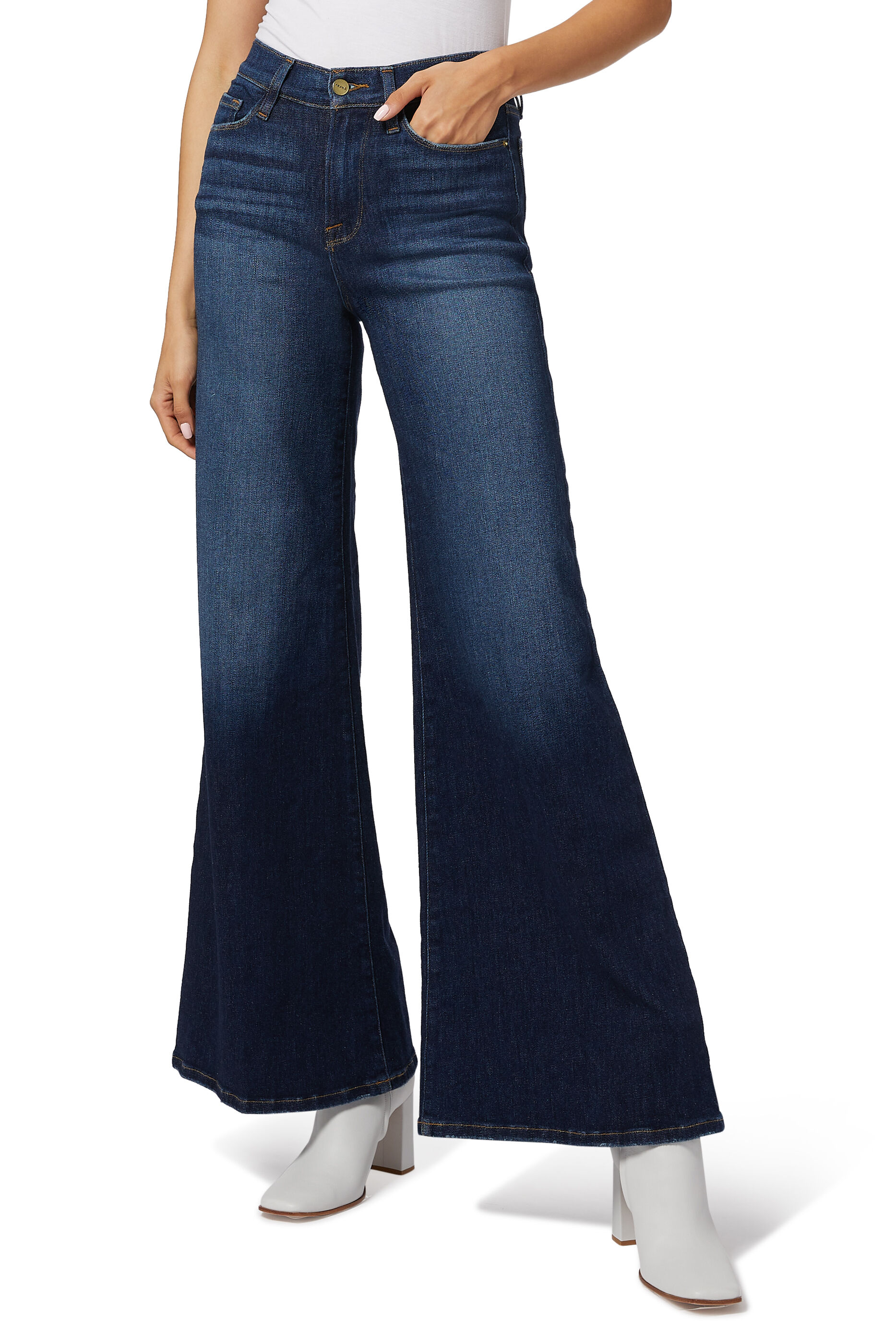 frame denim wide leg jeans