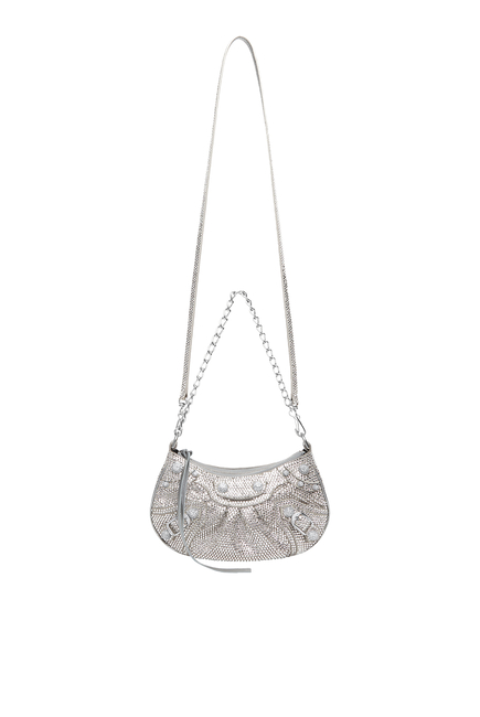 Le Cagole Mini Bag with Chains and Rhinestones