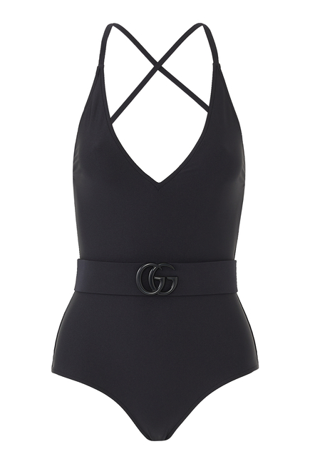 GG Belted One-Piece Swimsuit