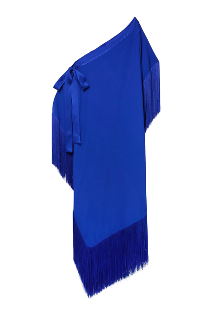 Aarons One Shoulder Fringed Kaftan