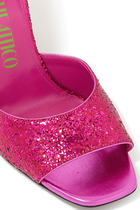 Luz All Over Glitter Chunky Heel Mules