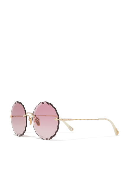 ROSIE SUNGLASSES SUNGLASSES, GOLD/GRADIENT PINK:Gold :One Size