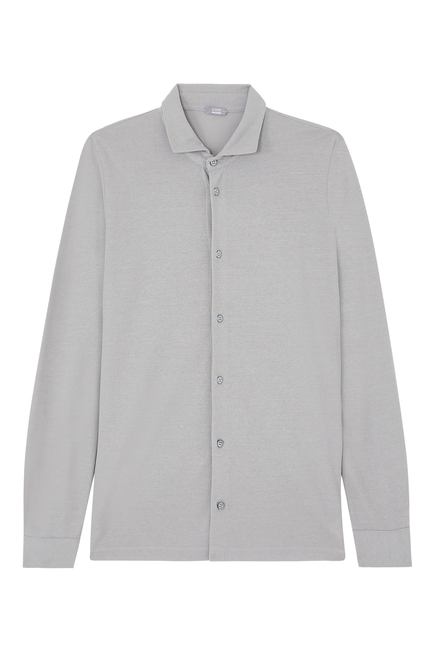 Zanone Slim-Fit Crepe Cotton Shirt