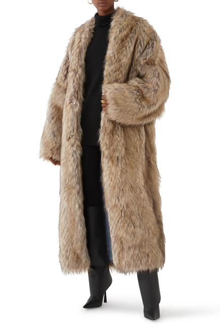 Long Faux Fur Coat