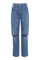 Cut-Out Bootcut Jeans