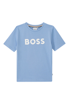 JB T-shirt SS w Logo:Blue:8Y