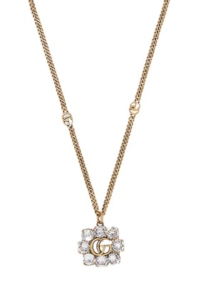 Crystal Double G Necklace