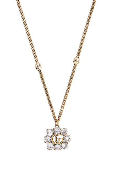 Crystal Double G Necklace