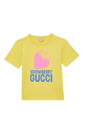 'Strawberry Gucci' Cotton Jersey T-Shirt