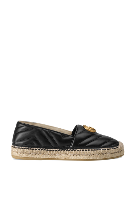 Gucci Leather Espadrilles with Double G