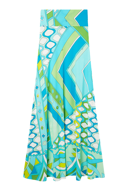 Vivara-Print Long Skirt