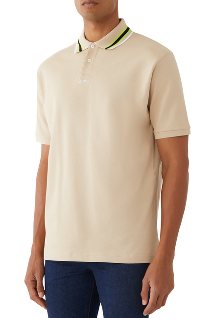 Cotton Polo Shirt with Embroidery