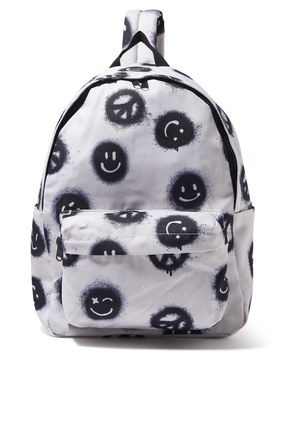 Peace & Smile Zip-Around Backpack