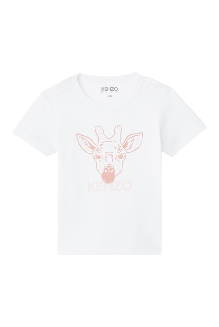 Giraffe Logo Print T-Shirt