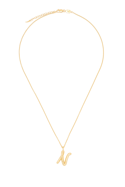 N Initial Pendant Necklace, 18K Gold-Plated Sterling Silver